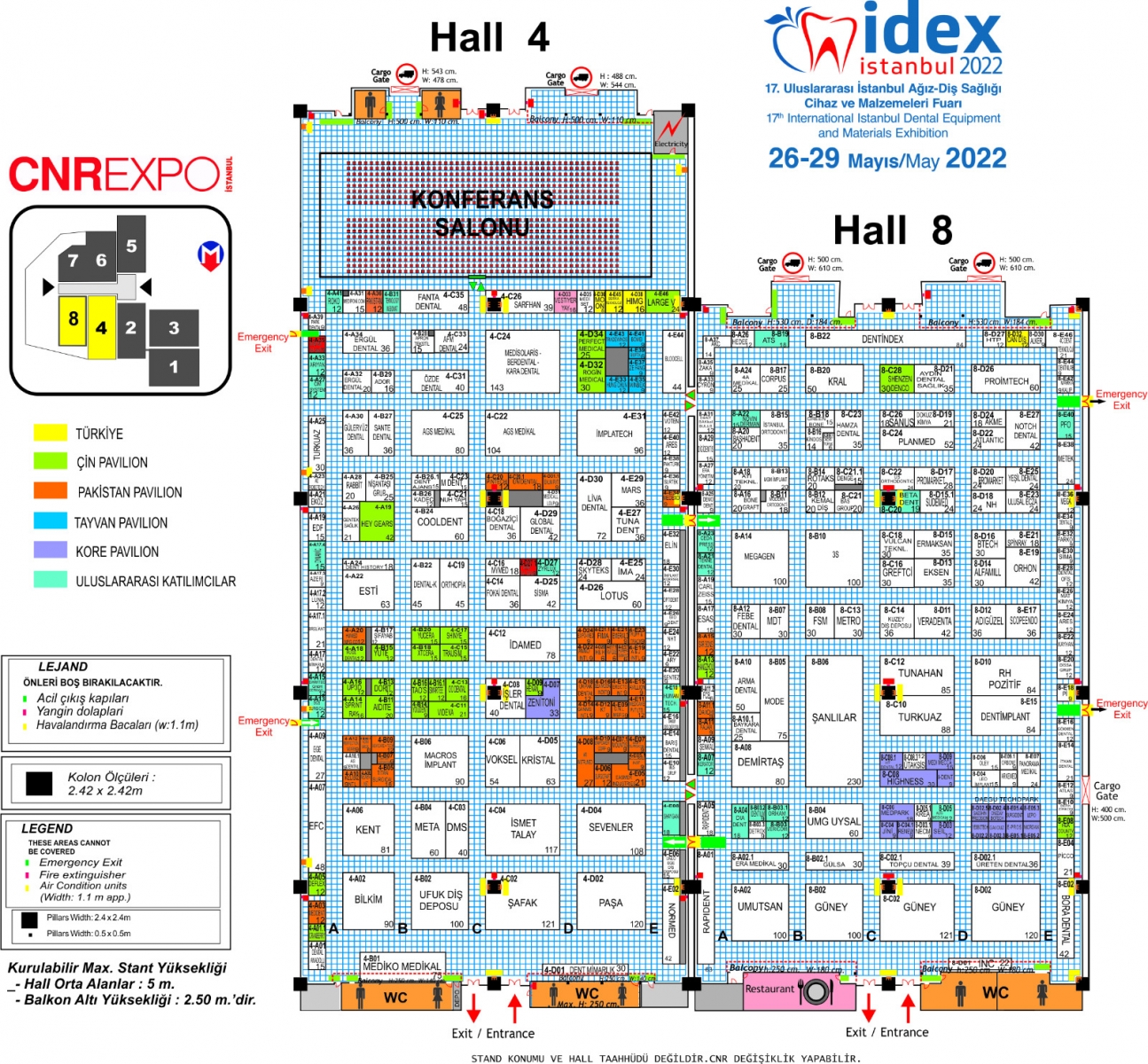 IDEX 2022 Hall 4 Hall 8 Plan IDEX 2023